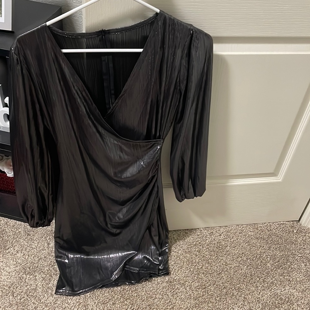 shimmery black dress